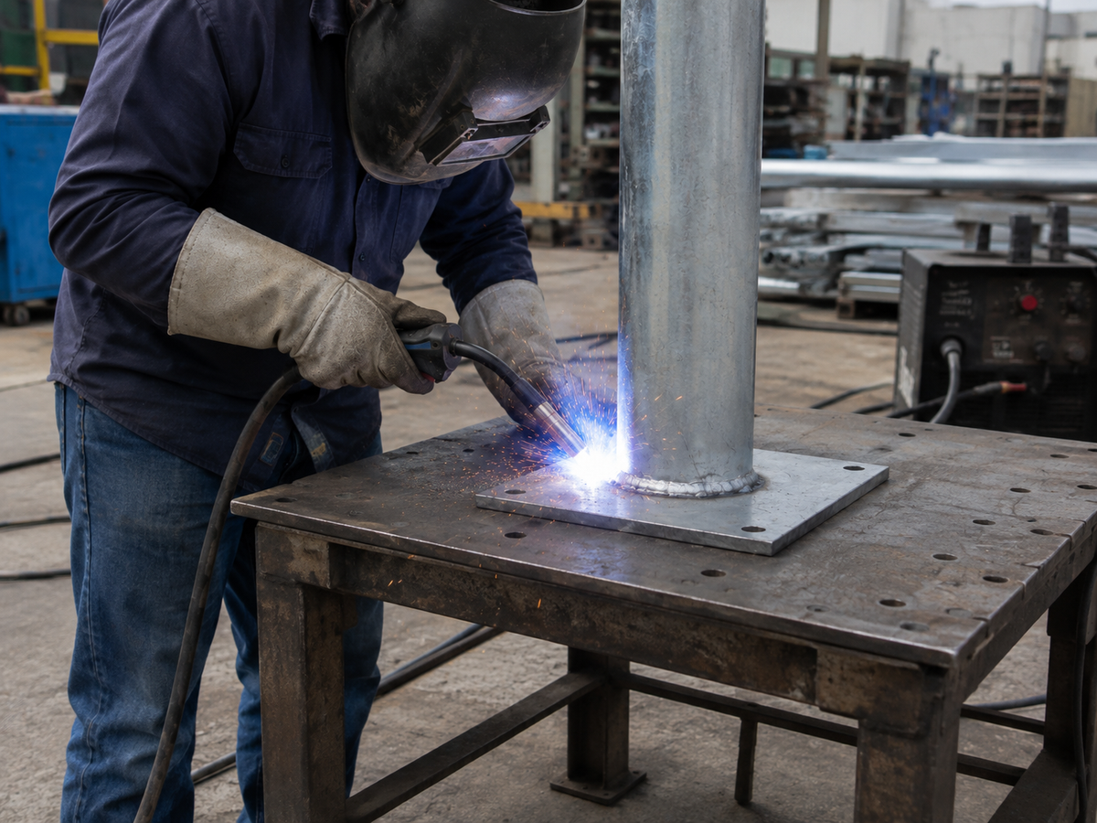 Plated Post Cut, Weld & Paint Charge