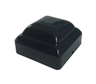 2" Sq. Black Flat Post Cap for Ornamental Steel/Iron Fences