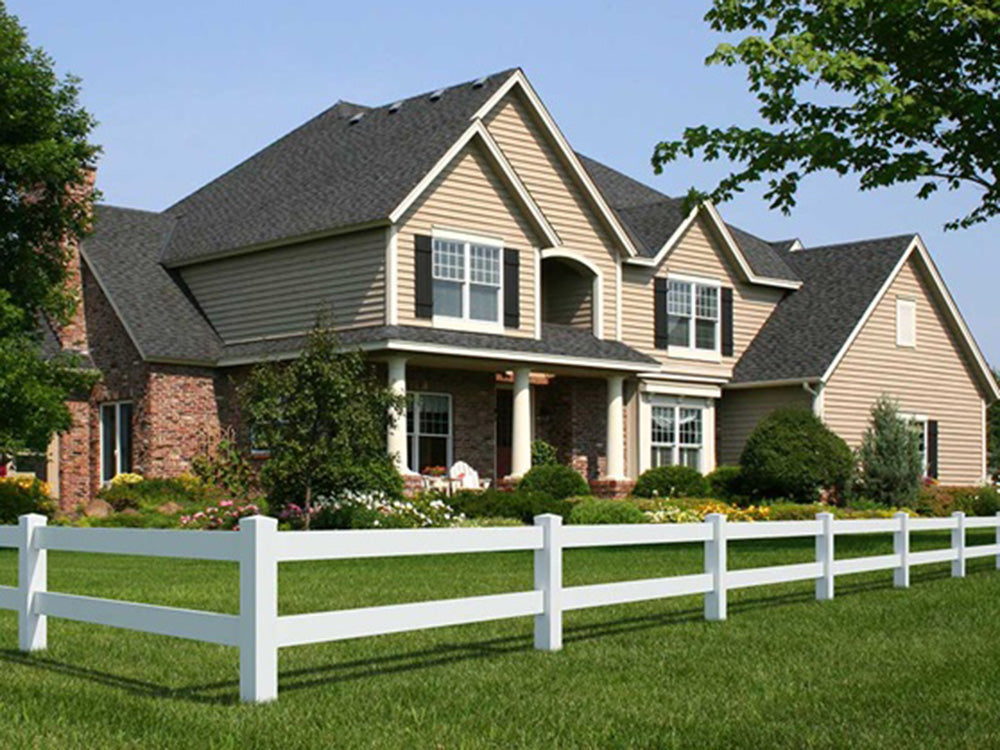 3' Vinyl 2-Rail Classic Ranch Rail Fence (AFC-302) - Price Per Piece ...