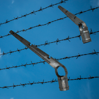 1-5/8" x 1-5/8" 3 Strand 45-Degree Galvanized Barbed Wire Arm for Chain Link Fences