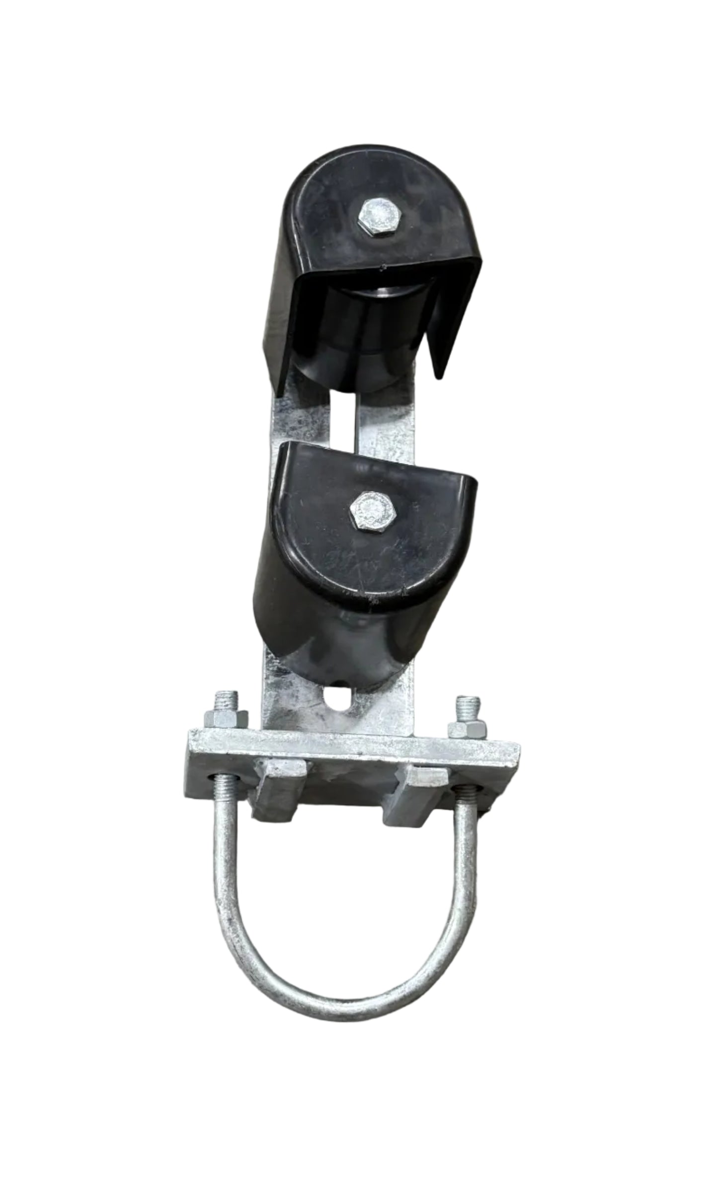 4" Round Post Bottom Guide Roller with Covers for Square Cantilever Gates