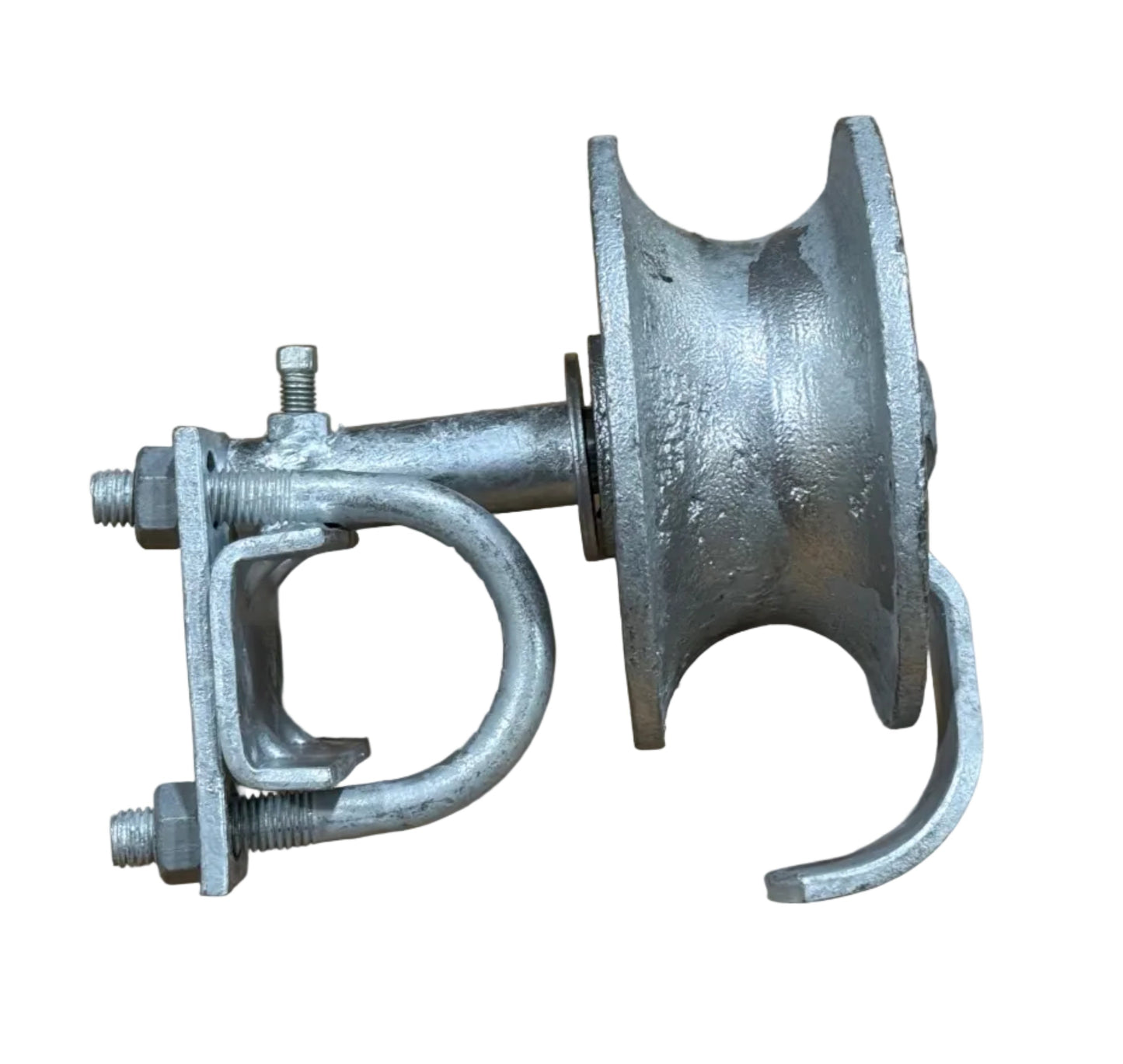 5" x 1-5/8" to 2" Safe-T Malleable Rear Wheel Assembly for Chain Link Rolling Gates