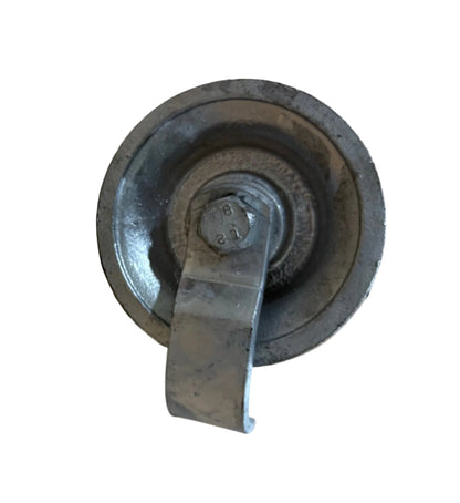 5" x 1-5/8" to 2" Safe-T Malleable Rear Wheel Assembly for Chain Link Rolling Gates