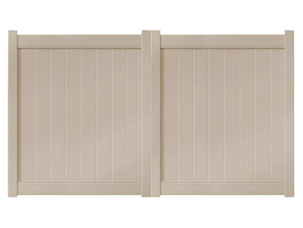 6' Tall x 8' Wide Double Drive Swing Vinyl Gate For Vinyl Fences (AFC-6COS)