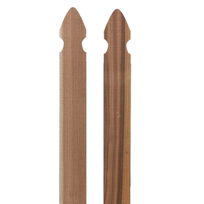 5/8" x 3-1/2" x 4' Japanese Cedar/Sugi French Gothic Cut Picket for Wood Fences