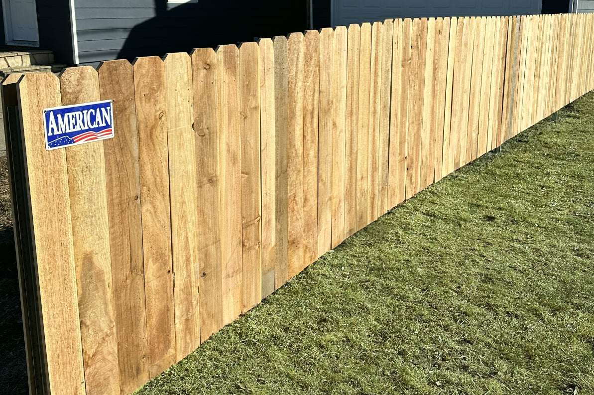3-1/2" x 3-1/2" x 8' Treated Green Pine French Gothic Cut Post for Wood Fences