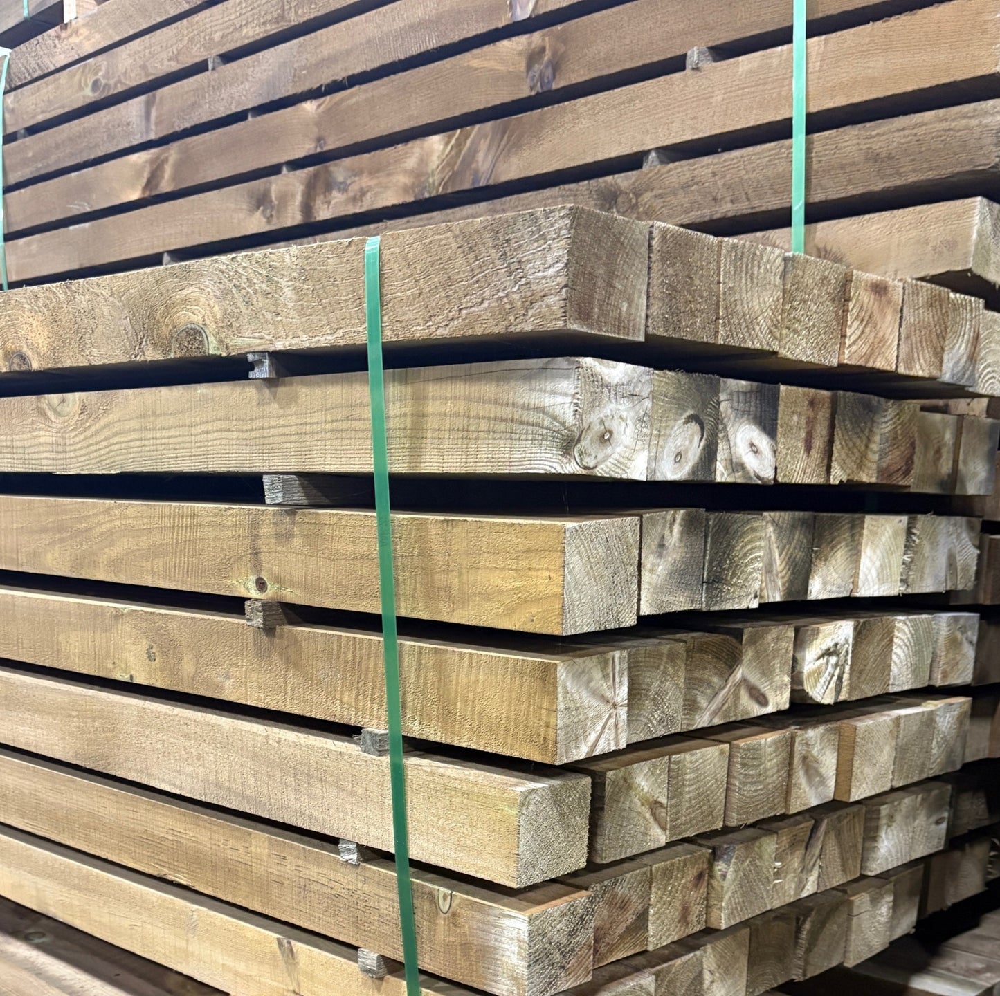 3-1/2" x 3-1/2" x 6' Treated Green Pine Post for Wood Fences