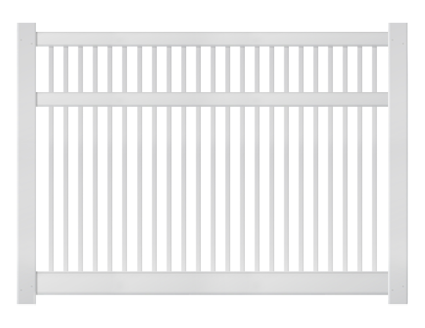 [AFC-017] 6' Tall x 8' Wide Pool Closed Picket Fence with 2-1/2" Air Space For Vinyl Fences