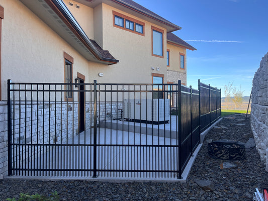 [Price Per Foot] 6' tall Ornamental Steel Flat Top Puppy Picket Fence