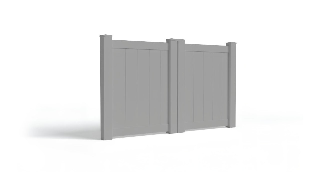 4' Tall x 6' Wide Double Drive Swing Vinyl Gate For Vinyl Fences (AFC-001)