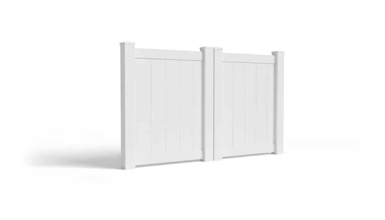 4' Tall x 6' Wide Double Drive Swing Vinyl Gate For Vinyl Fences (AFC-001)