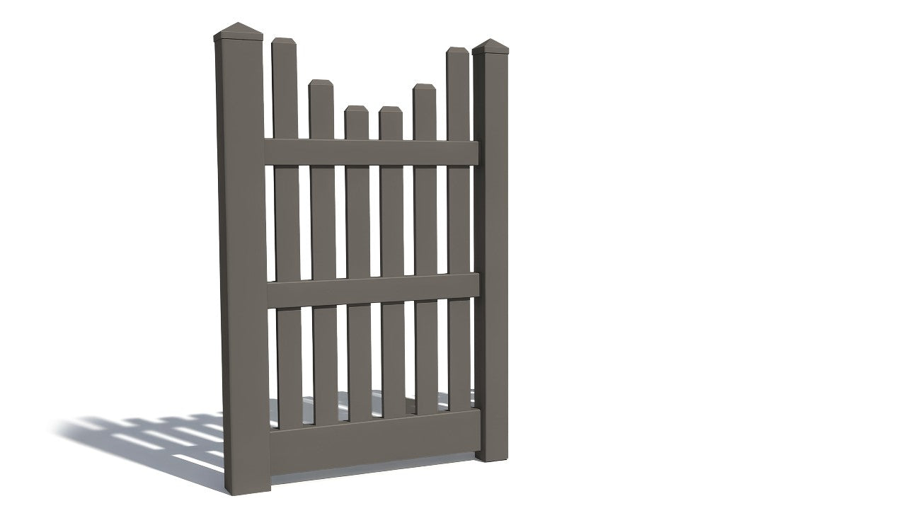 5' Tall x 3' Wide Single Swing Vinyl Gate For Vinyl Fences (AFC-003)