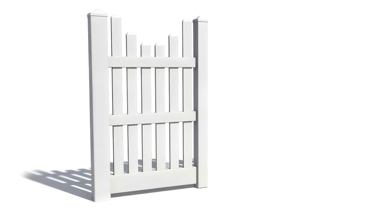 5' Tall x 3' Wide Single Swing Vinyl Gate For Vinyl Fences (AFC-003)