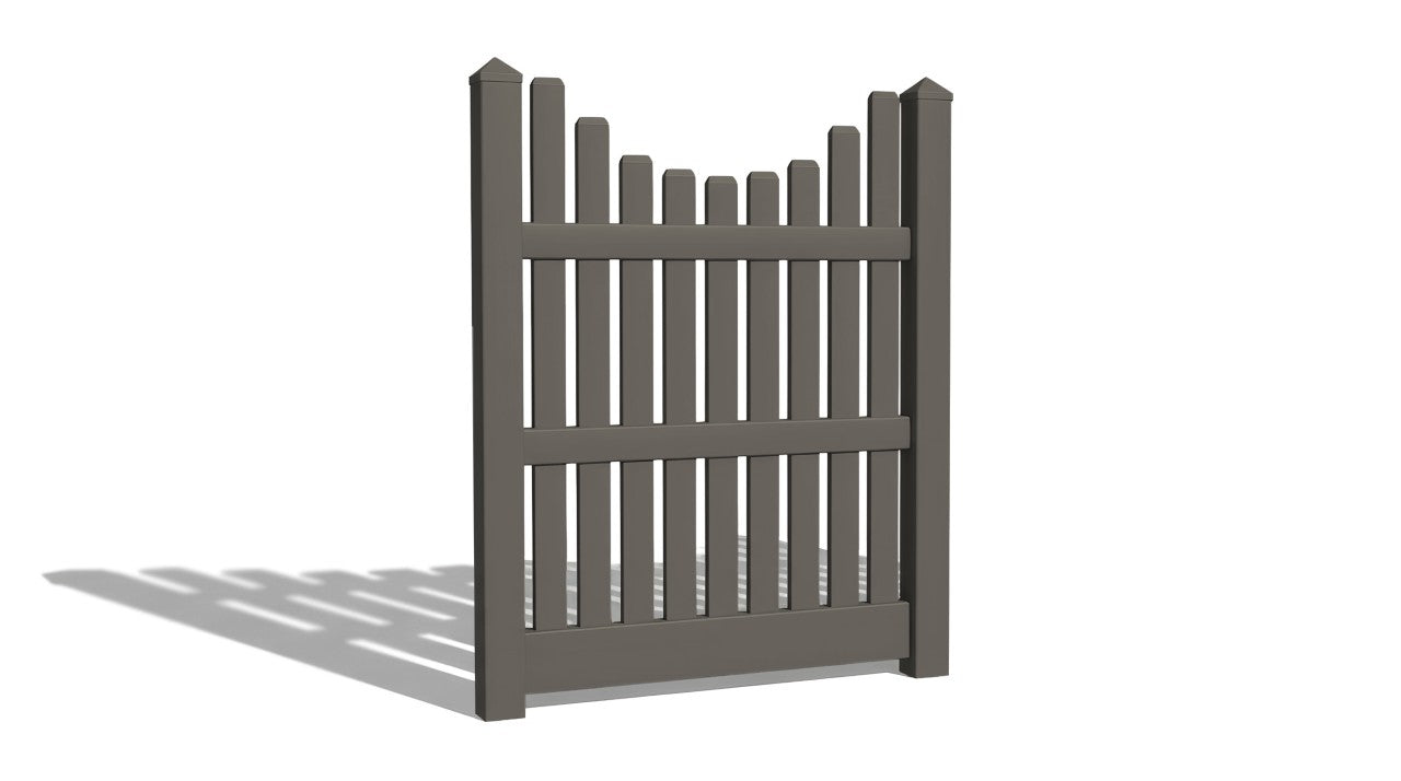 5' Tall x 4' Wide Single Swing Vinyl Gate For Vinyl Fences (AFC-003)