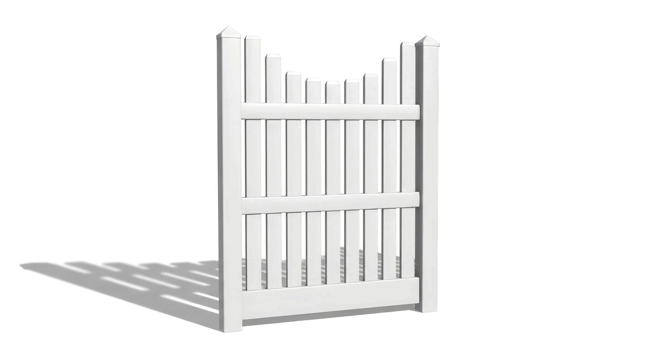 5' Tall x 4' Wide Single Swing Vinyl Gate For Vinyl Fences (AFC-003)