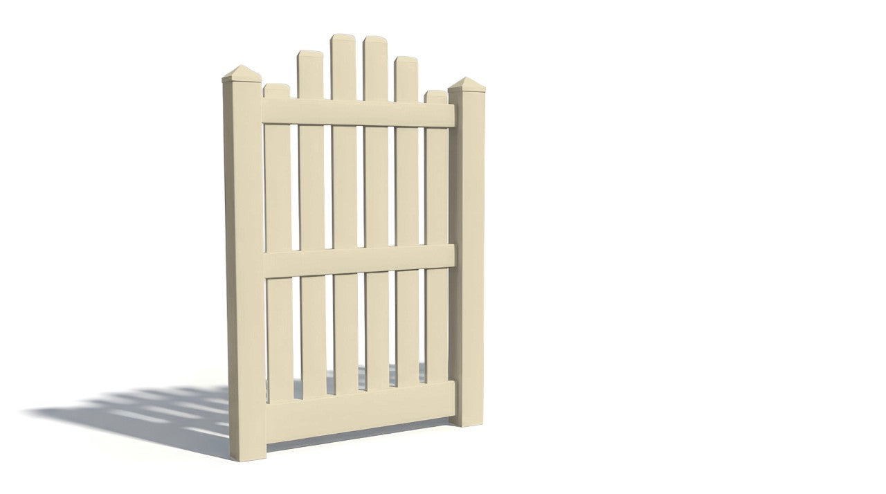 5' Tall x 3' Wide Single Swing Vinyl Gate For Vinyl Fences (AFC-004)