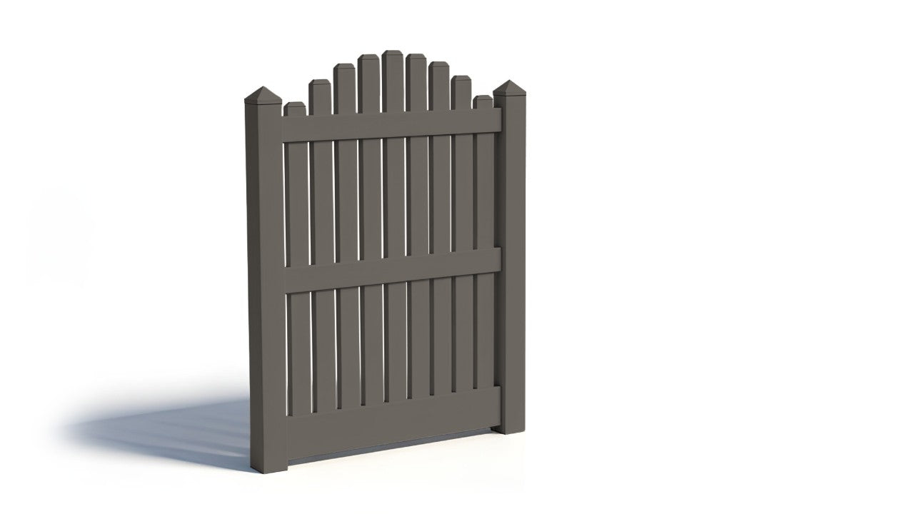 5' Tall x 4' Wide Single Swing Vinyl Gate For Vinyl Fences (AFC-004)