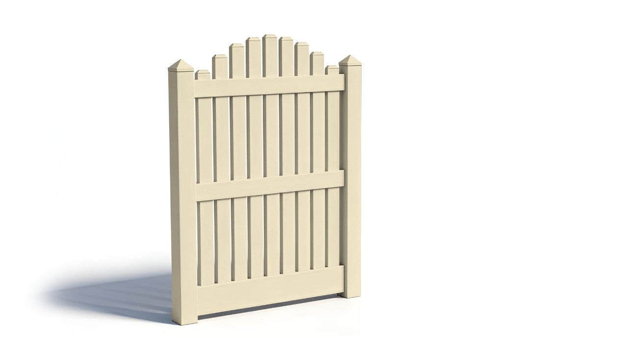 5' Tall x 4' Wide Single Swing Vinyl Gate For Vinyl Fences (AFC-004)