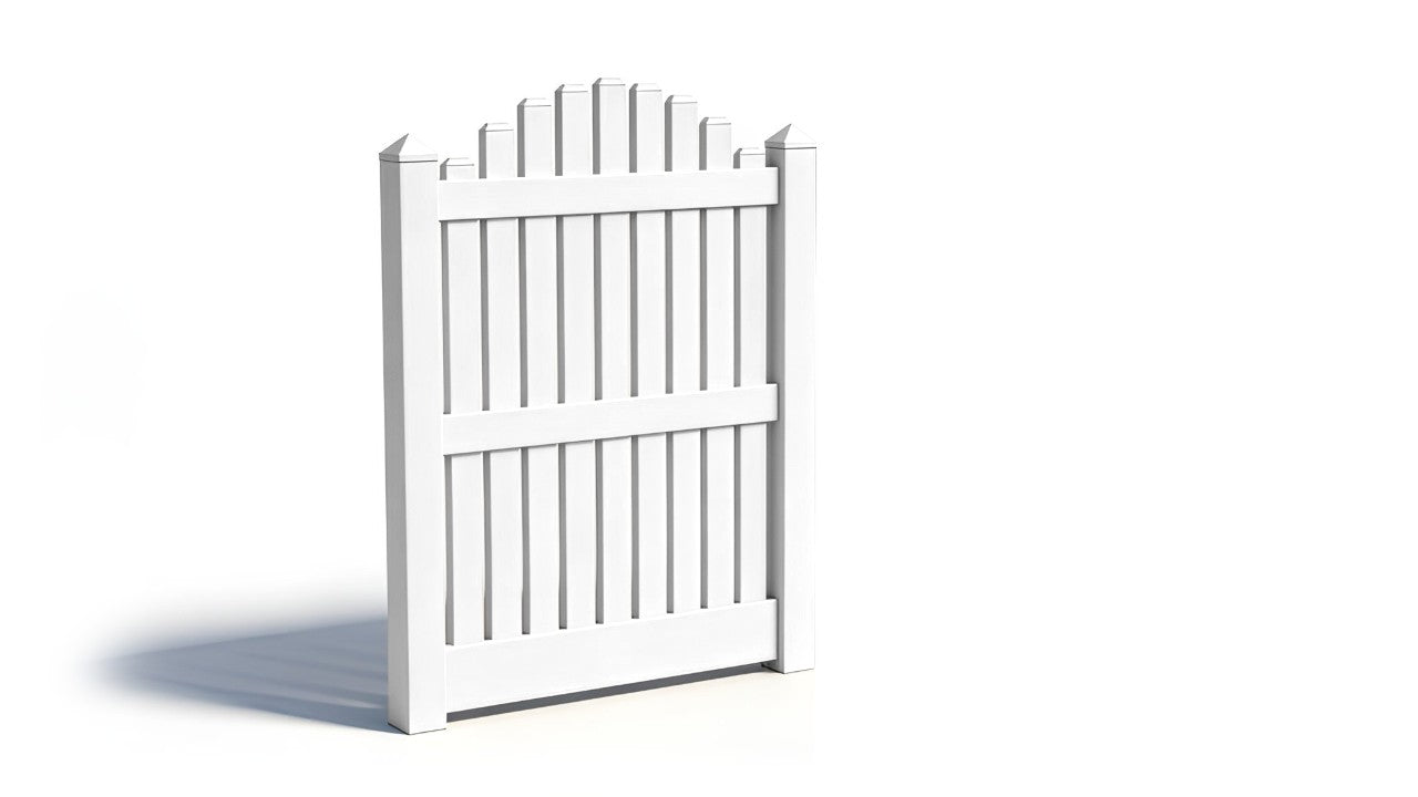 5' Tall x 4' Wide Single Swing Vinyl Gate For Vinyl Fences (AFC-004)