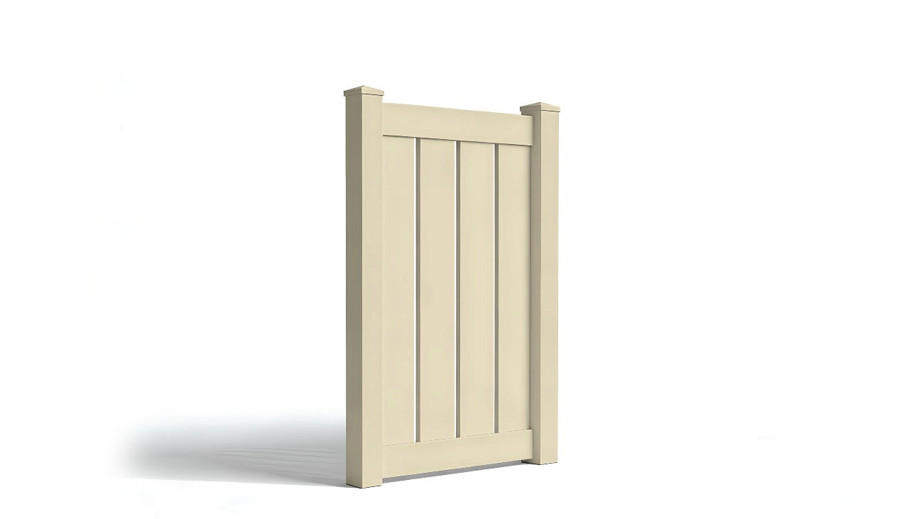 5' Tall x 3' Wide Single Swing Vinyl Gate For Vinyl Fences (AFC-006)