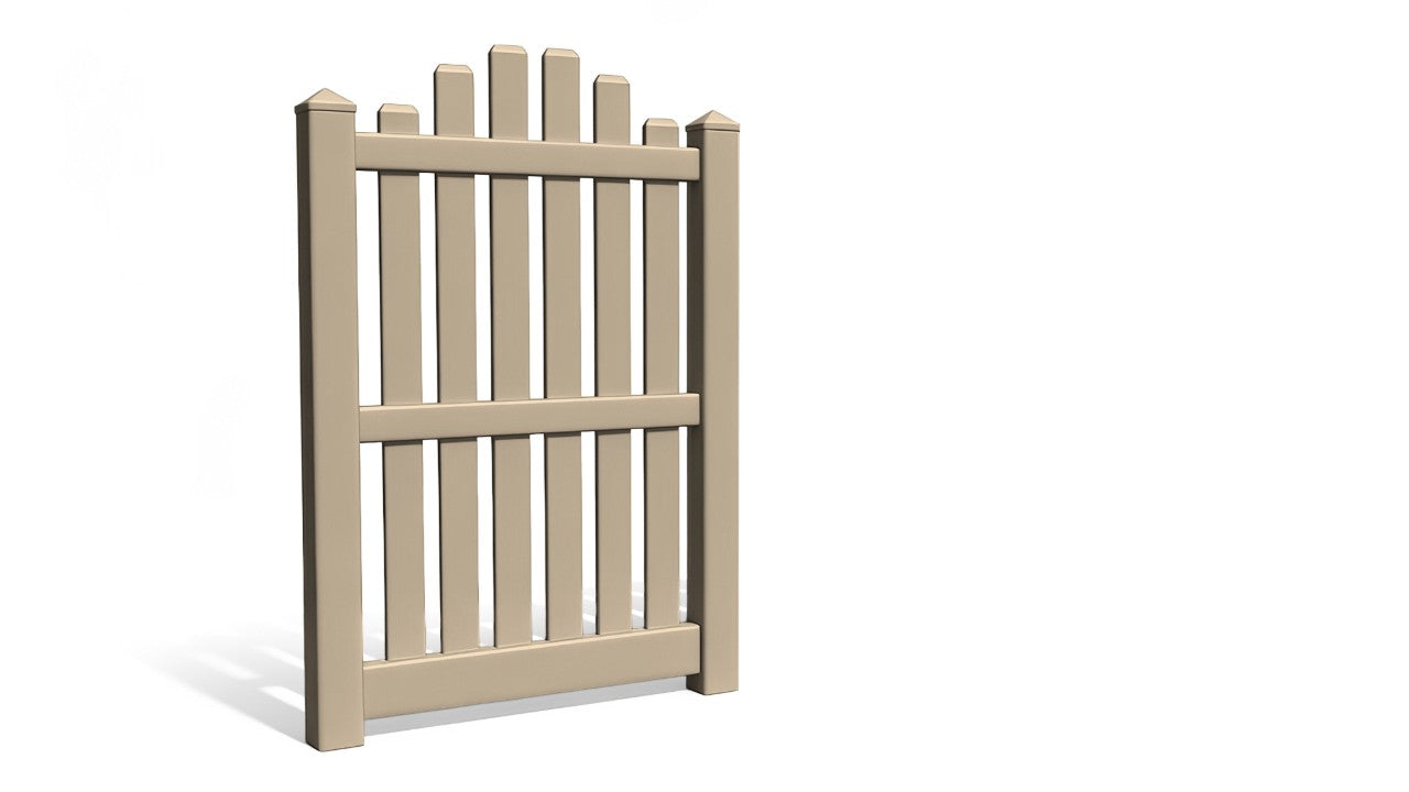 6' Tall x 3' Wide Single Swing Vinyl Gate For Vinyl Fences (AFC-6COS)