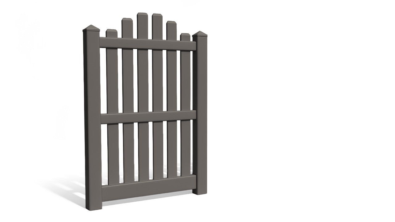 6' Tall x 3' Wide Single Swing Vinyl Gate For Vinyl Fences (AFC-6COS)