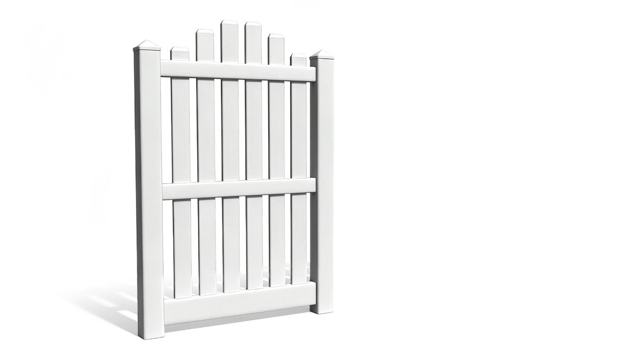 6' Tall x 3' Wide Single Swing Vinyl Gate For Vinyl Fences (AFC-6COS)