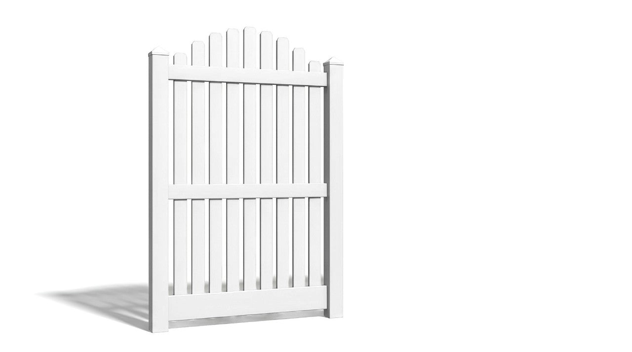 6' Tall x 4' Wide Single Swing Vinyl Gate For Vinyl Fences (AFC-012)