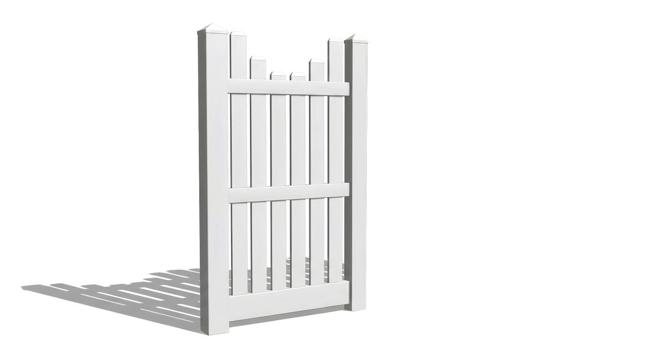 6' Tall x 3' Wide Single Swing Vinyl Gate For Vinyl Fences (AFC-013)