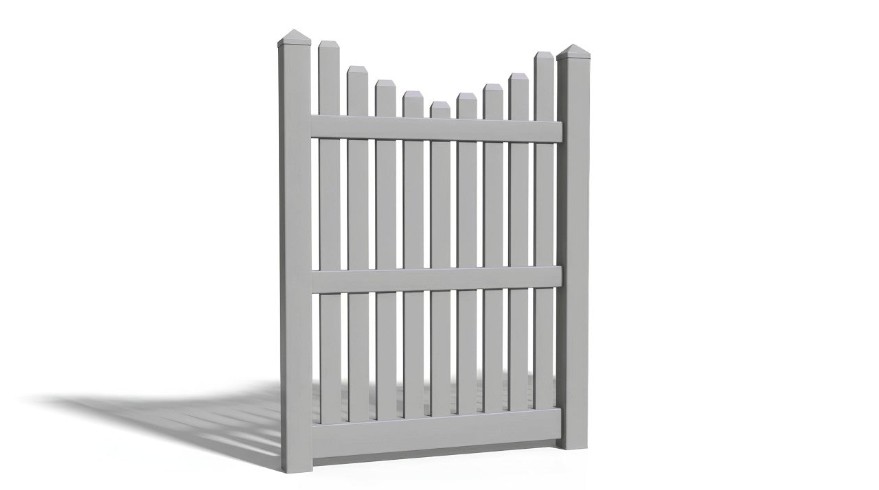6' Tall x 4' Wide Single Swing Vinyl Gate For Vinyl Fences (AFC-013)