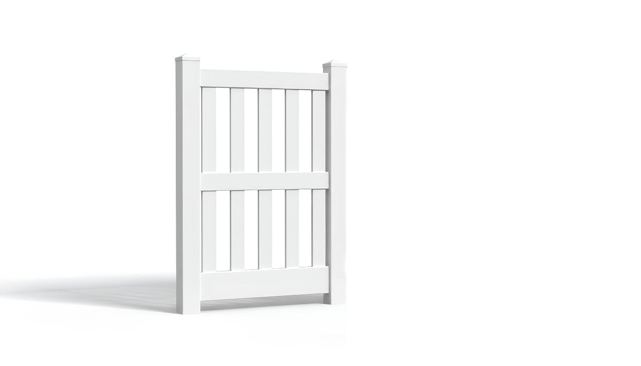 5' Tall x 3' Wide Single Swing Vinyl Gate For Vinyl Fences (AFC-014)