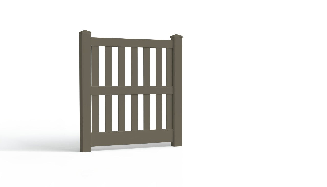 5' Tall x 4' Wide Single Swing Vinyl Gate For Vinyl Fences (AFC-014)