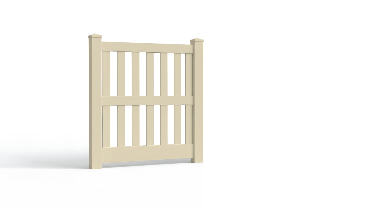 5' Tall x 4' Wide Single Swing Vinyl Gate For Vinyl Fences (AFC-014)