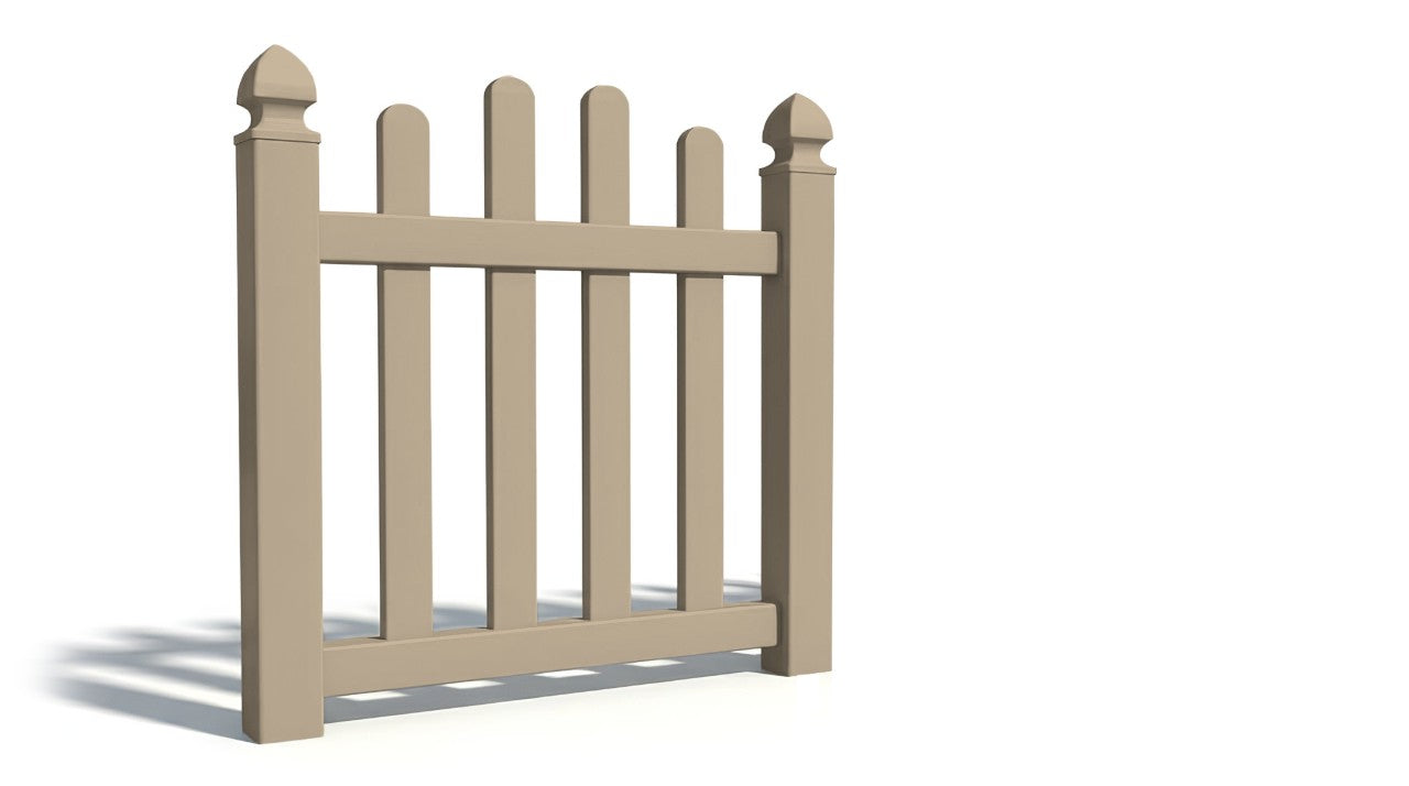 4' Tall x 3' Wide Single Swing Vinyl Gate For Vinyl Fences (AFC-016)
