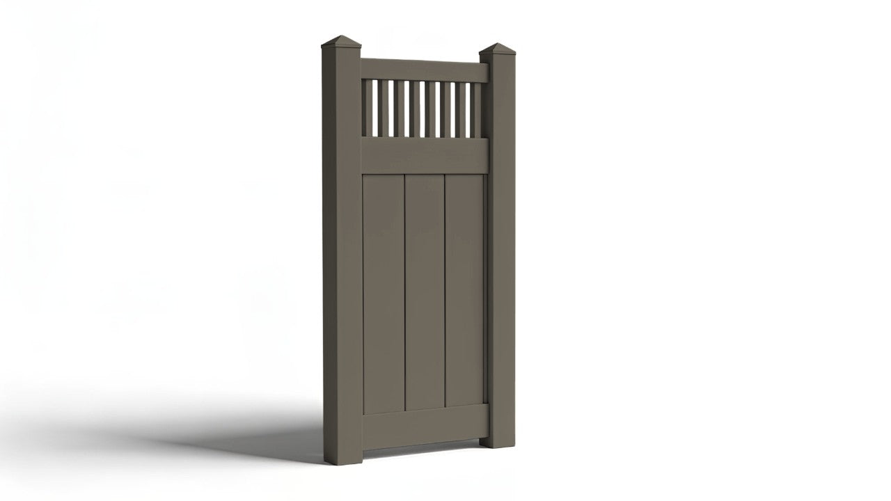 6' Tall x 3' Wide Single Swing Vinyl Gate For Vinyl Fences (AFC-018)