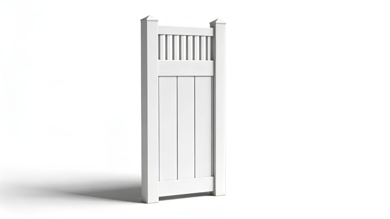 6' Tall x 3' Wide Single Swing Vinyl Gate For Vinyl Fences (AFC-018)