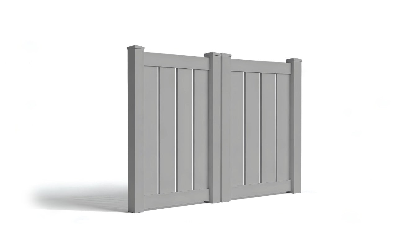 4' Tall x 6' Wide Double Drive Swing Vinyl Gate For Vinyl Fences (AFC-0304)