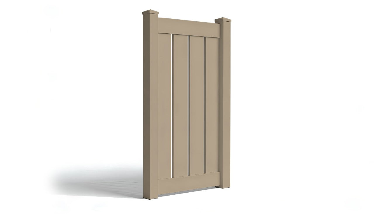 6' Tall x 3' Wide Single Swing Vinyl Gate For Vinyl Fences (AFC-030)