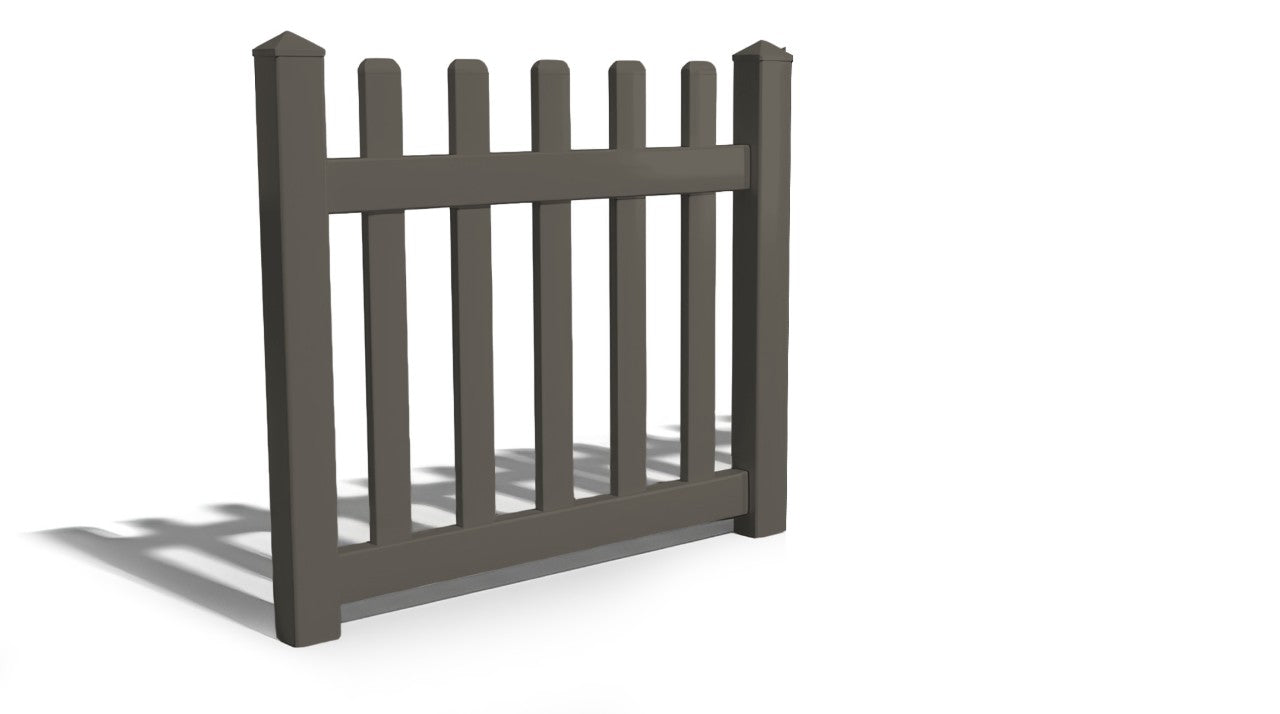 4' Tall x 4' Wide Single Swing Vinyl Gate For Vinyl Fences (AFC-15)