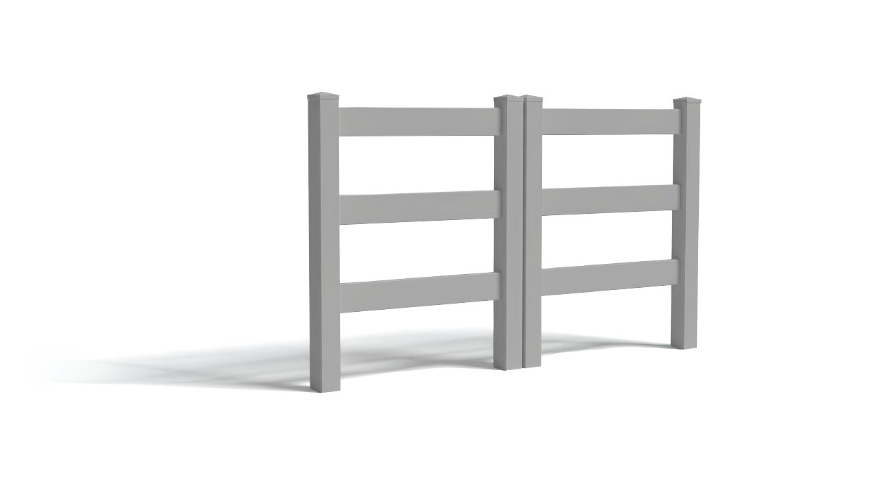 5' Tall x 6' Wide Double Drive Swing Vinyl Gate For Vinyl Fences (AFC-19A)