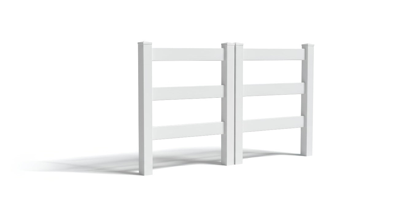 5' Tall x 6' Wide Double Drive Swing Vinyl Gate For Vinyl Fences (AFC-19A)