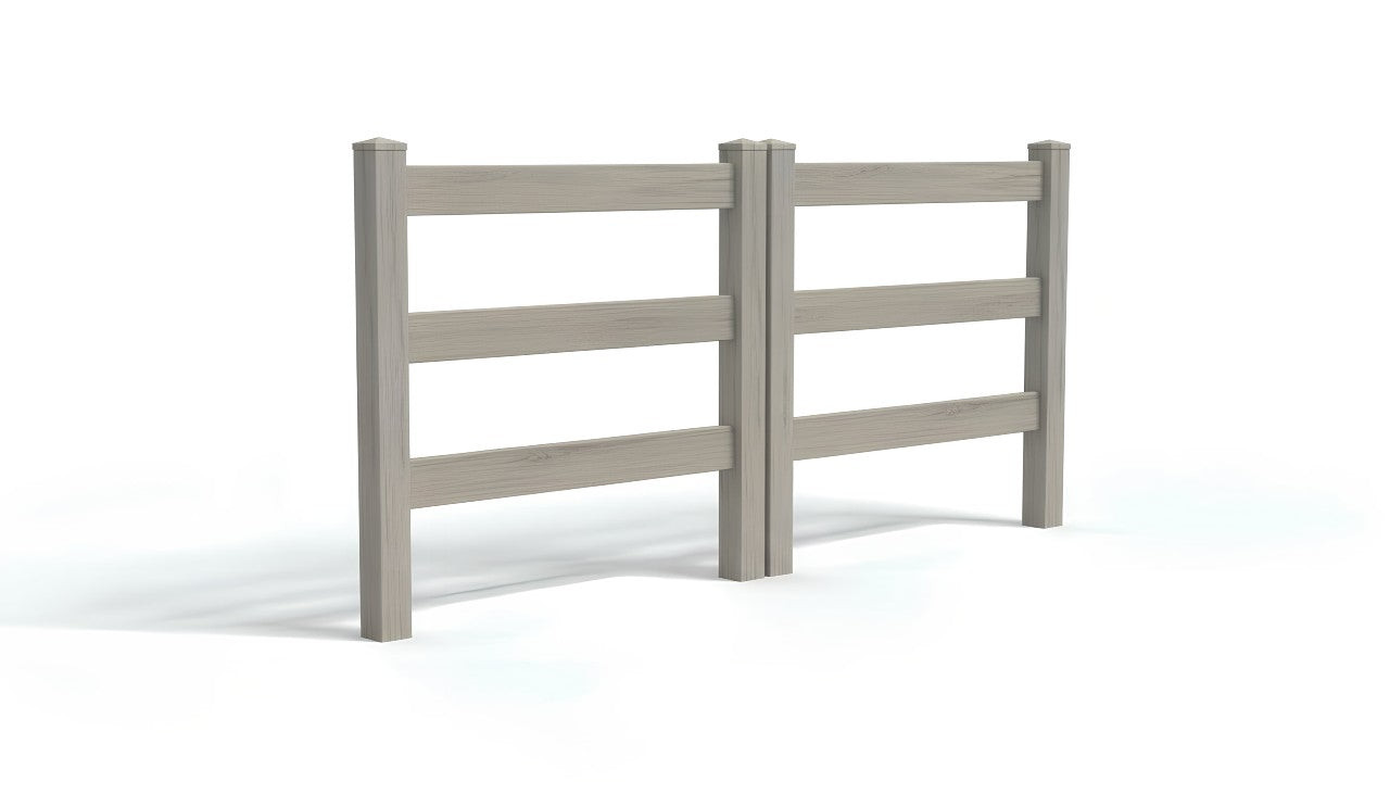 5' Tall x 8' Wide Double Drive Swing Vinyl Gate For Vinyl Fences (AFC-19A)