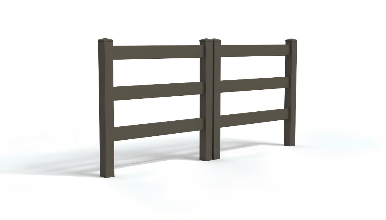5' Tall x 8' Wide Double Drive Swing Vinyl Gate For Vinyl Fences (AFC-19A)