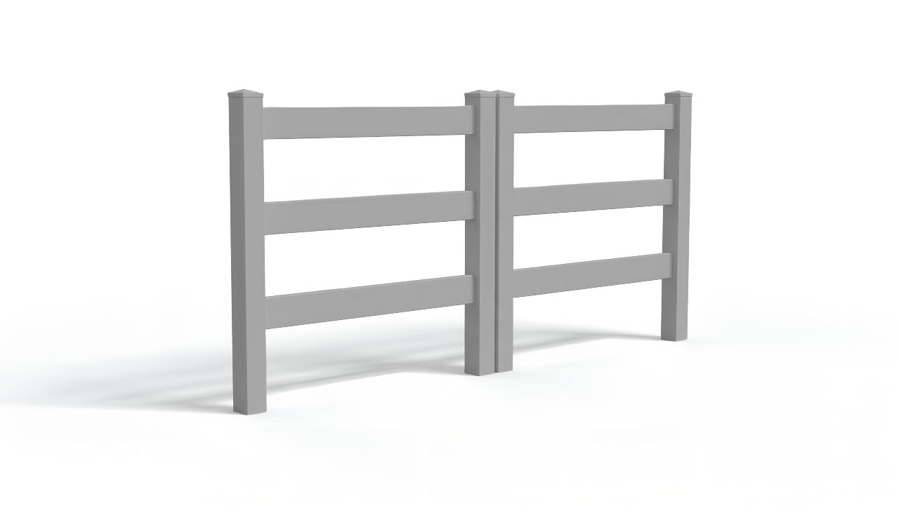 5' Tall x 8' Wide Double Drive Swing Vinyl Gate For Vinyl Fences (AFC-19A)