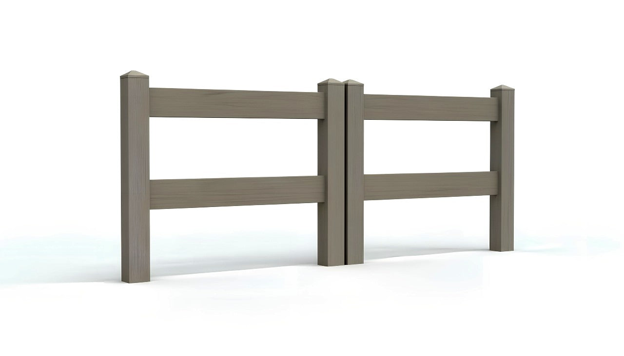 3' Tall x 6' Wide Double Drive Swing Vinyl Gate For Vinyl Fences (AFC-302)