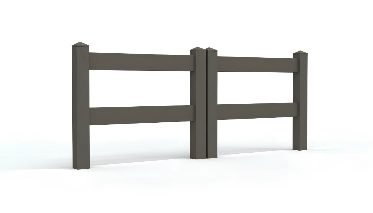3' Tall x 6' Wide Double Drive Swing Vinyl Gate For Vinyl Fences (AFC-302)
