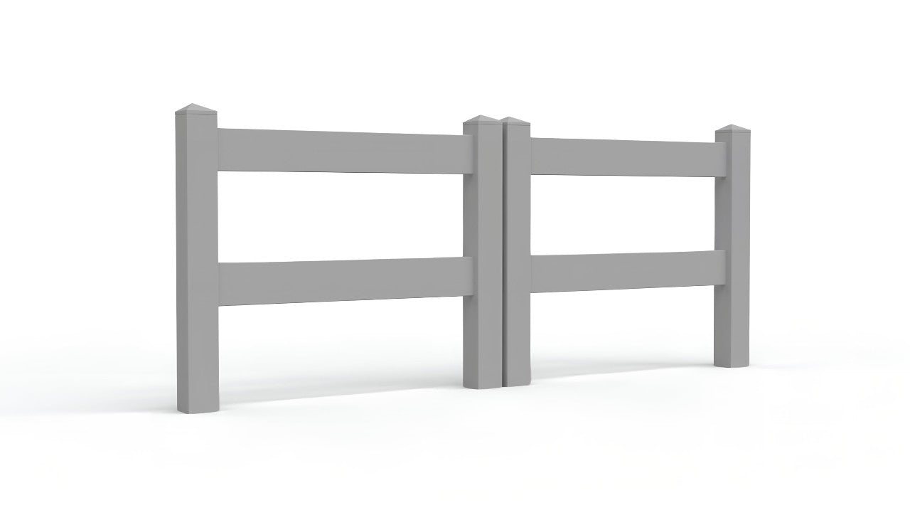 3' Tall x 6' Wide Double Drive Swing Vinyl Gate For Vinyl Fences (AFC-302)