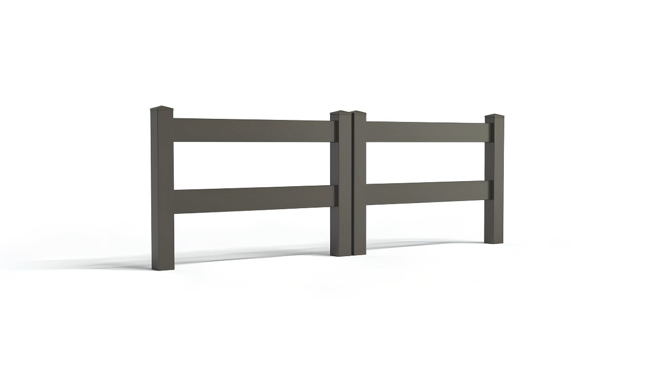 3' Tall x 8' Wide Double Drive Swing Vinyl Gate For Vinyl Fences (AFC-302)