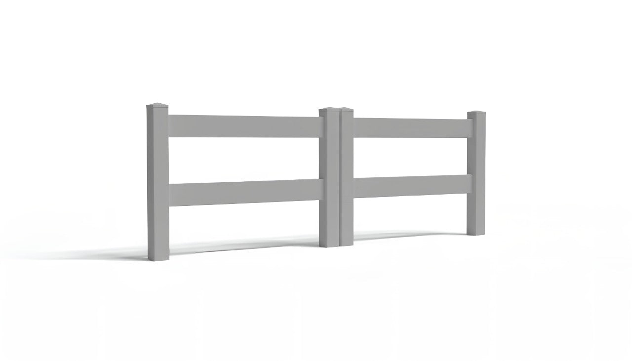 3' Tall x 8' Wide Double Drive Swing Vinyl Gate For Vinyl Fences (AFC-302)