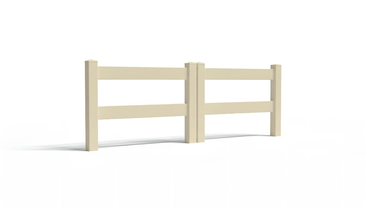 3' Tall x 8' Wide Double Drive Swing Vinyl Gate For Vinyl Fences (AFC-302)